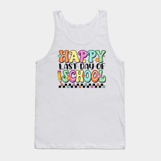 Groovy Happy Last Day Of School Teacher Student Graduation Tank Top